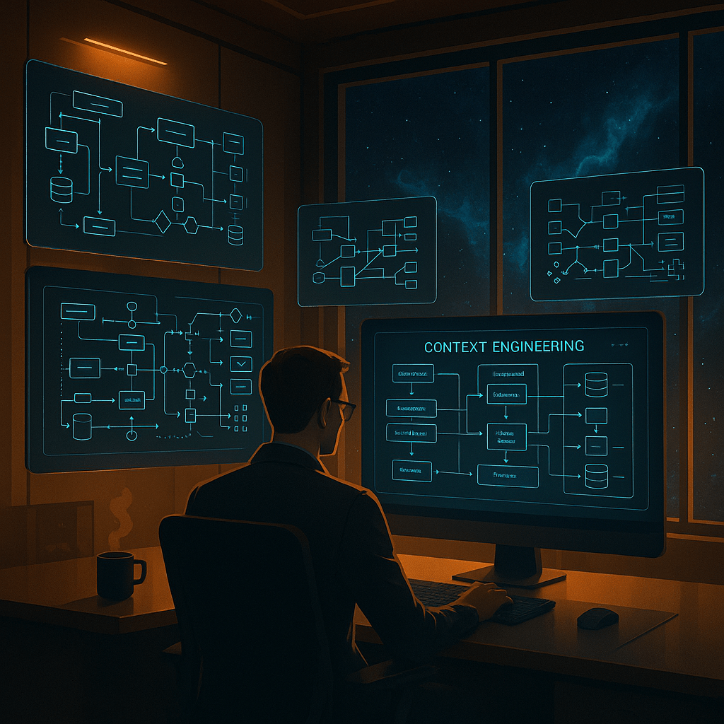 Context engineering workflow showing seamless information flow between development tools
